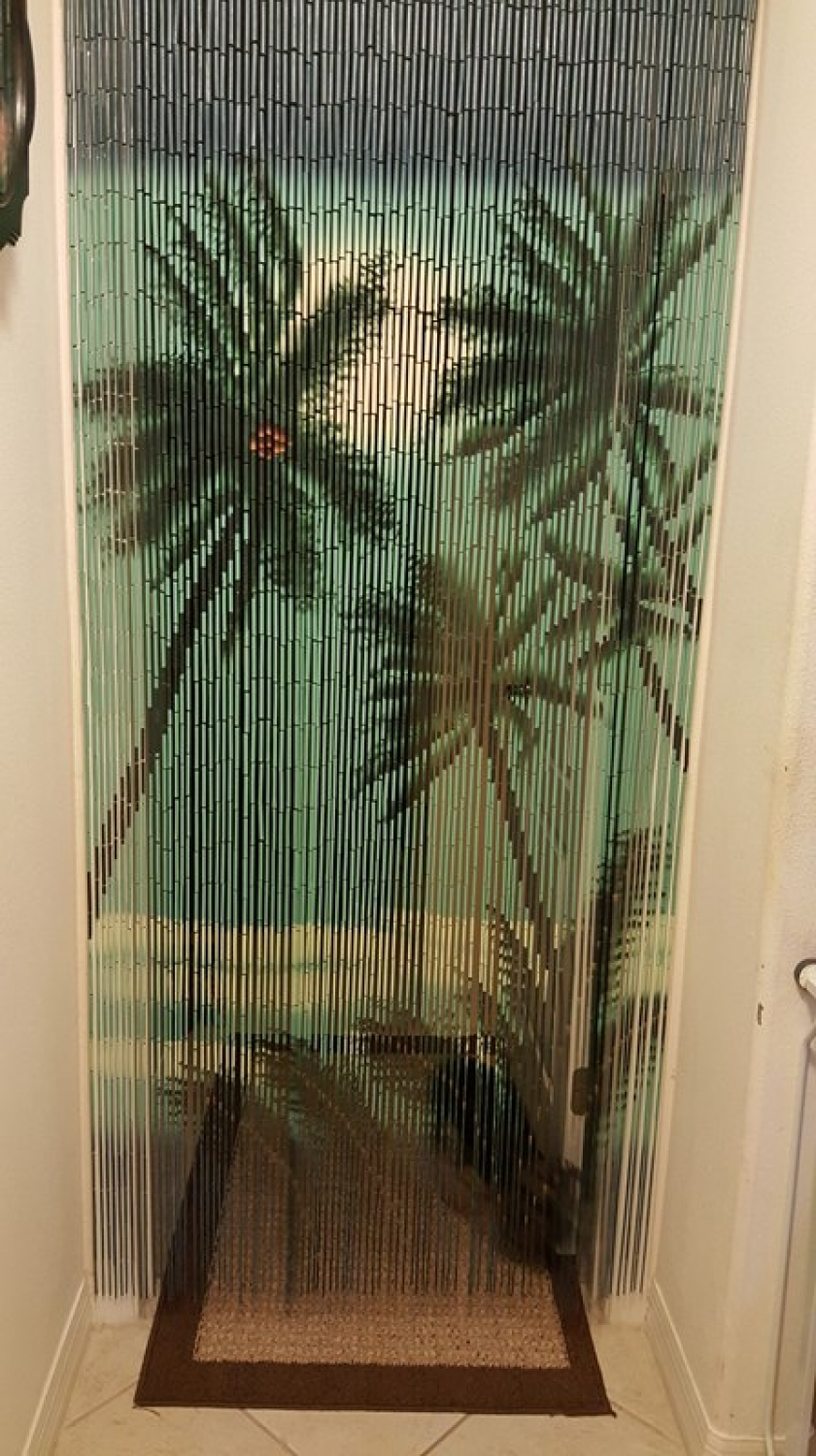 Palm Tree Bead Curtain Bamboo Home Decor Doorway Curtain Wall Art Hanging