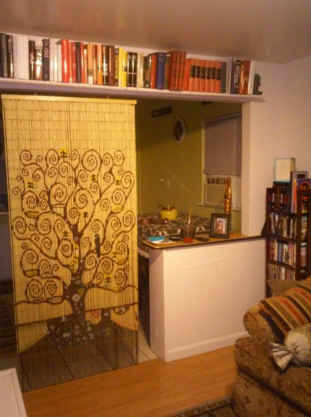 Tree of Life Beaded Curtain Bamboo Bead Hand Painted Bamboo Doorway Bathroom Wall Art Home Decor