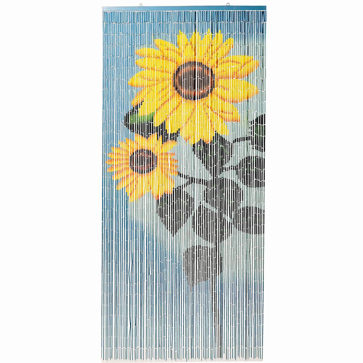 Sun Flower Bamboo Curtain Beaded Handmade Home Decor Wall Hanging Art Doorway