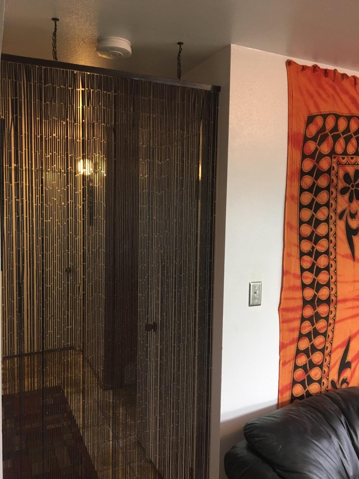 Dark Brown Bamboo Bead Curtain