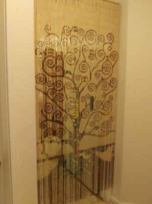 Tree of Life Beaded Curtain Bamboo Bead Hand Painted Bamboo Doorway Bathroom Wall Art Home Decor