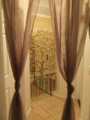 Tree of Life Beaded Curtain Bamboo Bead Hand Painted Bamboo Doorway Bathroom Wall Art Home Decor