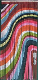 Color Wave Bamboo Bead Curtain