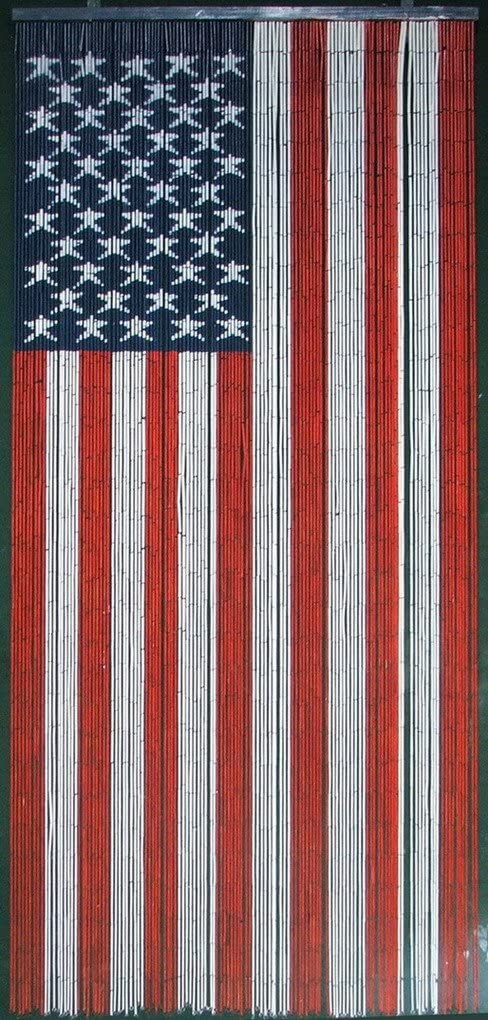 US Flag Bead Curtain Bamboo