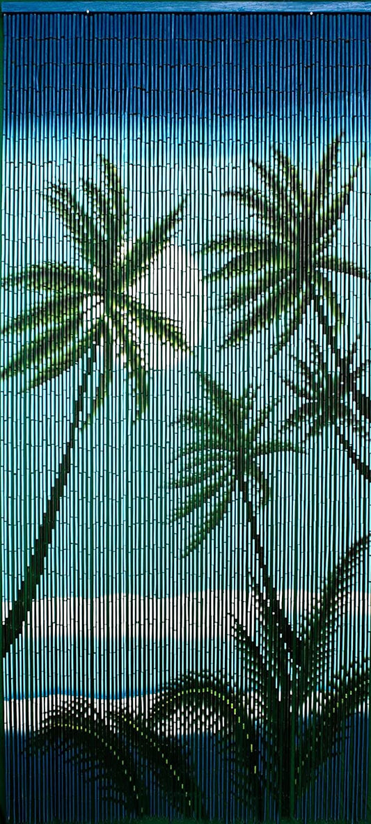 Palm Tree Bamboo Bead Curtain