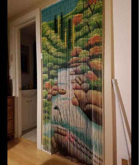 Mountain Stream Bead Bamboo Curtain Handmade String Doorway Room Divider Home Decor